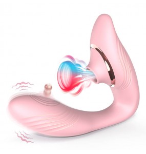 MAN NUO - BECKY Suction Vibrating Wireless Remote Wearable (Chargeable - Pink)